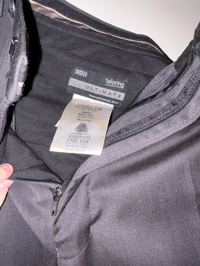 Marks and Spencers mens suit set wool dark grey