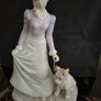 Vintage Figurine of Girl Walking Dog Image 9