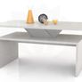 Rectangular White Oak Coffee Table With Shelf Image 5