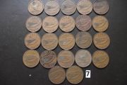 22 Irish coins x One Penny (1941-1952)