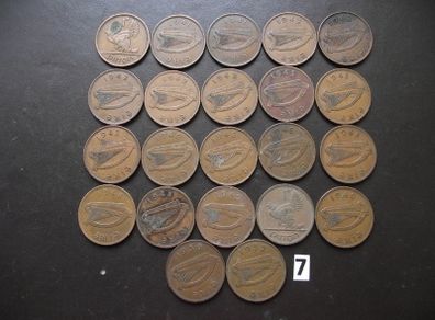 22 Irish coins x One Penny (1941-1952)