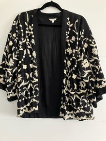 Monsoon black and white cardigan