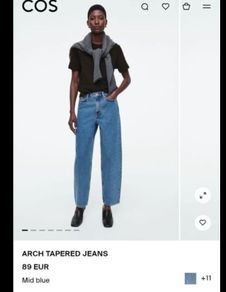 COS barrel jeans size 26 mid blue