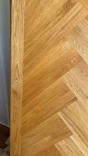 Herringbone Oak Dining Table, Ex Display
