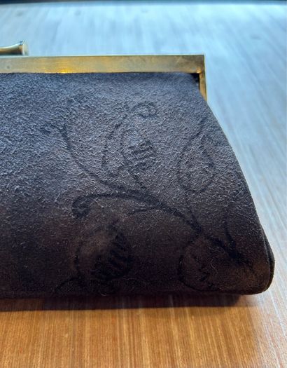 Vintage Suede Leather Clutch Bag