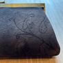 Vintage Suede Leather Clutch Bag Image 3