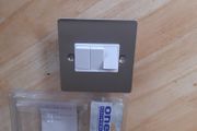 3 Gang 2 Way Plate Switch Satin Stainless Steel