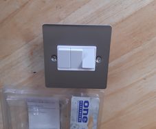 3 Gang 2 Way Plate Switch Satin Stainless Steel