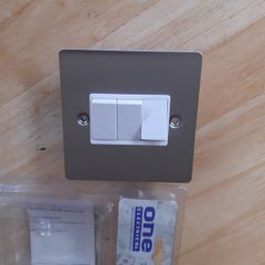 3 Gang 2 Way Plate Switch Satin Stainless Steel