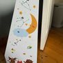 Kids Wooden and Fabric Sling Bookcase Woodland Night Sky Theme Image 8