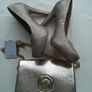 Gold Miss KG heels, size 6 (39) with matching clutch Image 5