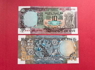 India  10  Rupees  1985 - 1990.  ( uncirculated )
