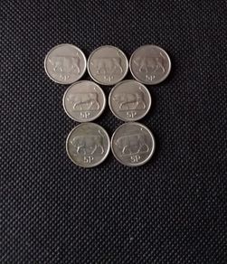 Ireland/Eire : 5p Decimal Coins : Small Size - Full Coin Set - Circulated