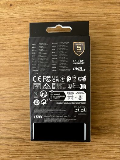 Msi 1TB SSD Nvme M.2 - 5000MB/s Read & 3200MB/s Write - Pcie 4x4 Nvme 1.4 Internal Solid State Drive For Pc Laptop - Brand New