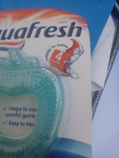 Aquafresh water filled apple teether