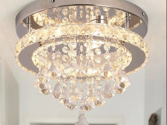 Brand New Deckrico Crystal Ceiling Light 30cm Modern Lamp Chrome LED Chandelier