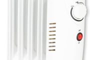 5 Fin Oil Filled Radiator with Adjustable Thermostat and Overheat Protection, 650W, White