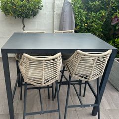 Outdoor dining set (high table and chairs)