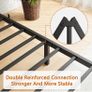 5ft Metal Platform Kingsize Bed Frame with Charging Station Image 3