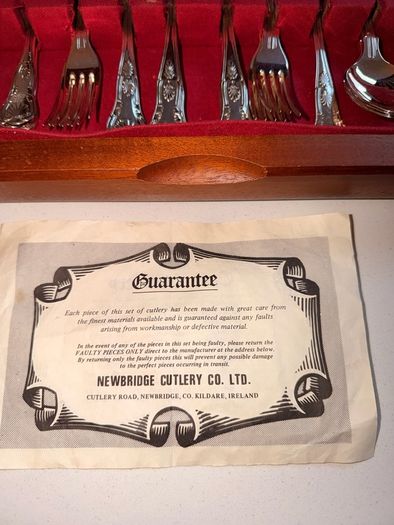Newbridge Sterling Silver Cutlery Set with Wooden Case
