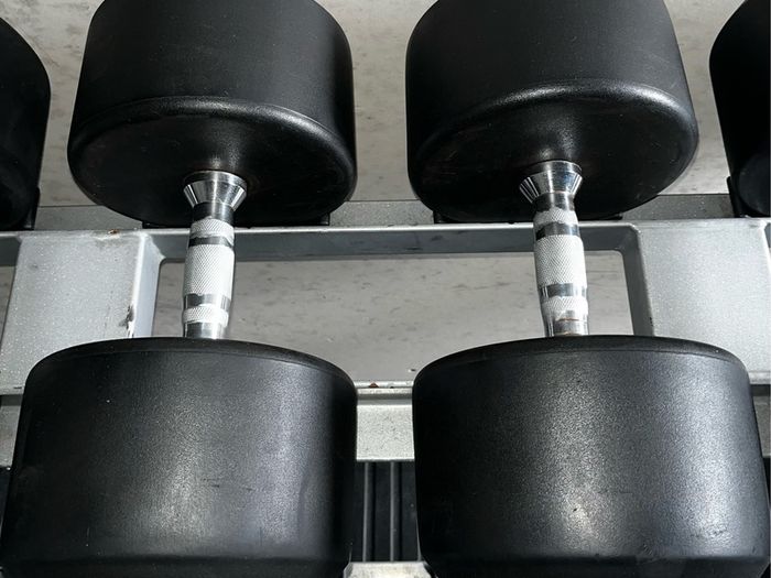 47.5kg ,45kg ,42.5kg heavy USA rubber dumbbells
