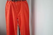 Orange Cotton Jeans