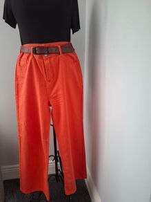 Orange Cotton Jeans