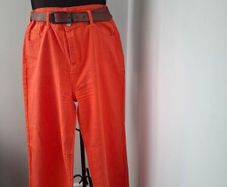 Orange Cotton Jeans