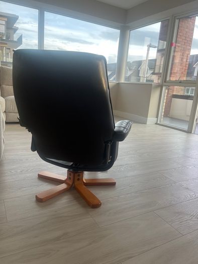 Faux leather recliner