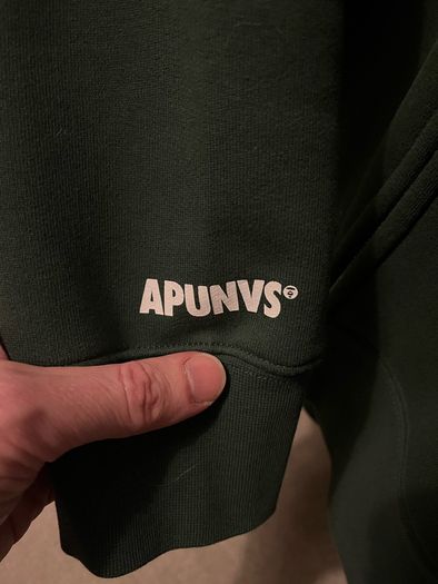 Aape (by Bathing Ape) Green Zip Hoodie (size: L)