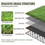 Artifical Grass Tiles Interlocking Turf Deck Set, 18 Pack 305x305mm, Synthetic Fake Grass Self-draining Mat Flooring Decor Pad, Perfect For Multi-Purpose Image 4