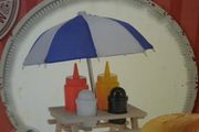 cute funky picnic bench 6 piece condiment set