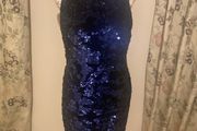 Monsoon navy sequins dress