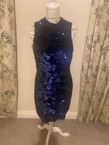 Monsoon navy sequins dress