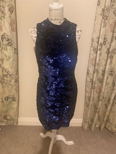 Monsoon navy sequins dress