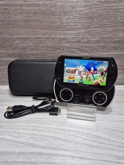 Modded Sony PSP Go 16GB Handheld System - Black -Poor Cosmetic Condition