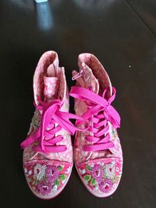 Girls Lelli Kelly pink high-top trainers