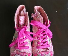 Girls Lelli Kelly pink high-top trainers