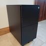 Black Slimline Three Drawer Steel Pedestals Image 2