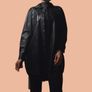 H&M Black Faux Leather Shirt Dress  Size S Image 2