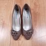 JB Martin Taupe Brown Leather Buckle Detail Heels Pumps Court Shoes 4UK/37EU Image 6