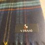 V. Fraas Cashmink Navy Plaid / Tartan Scarf - as new condition Image 2