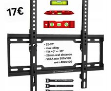 Tv Bracket Wall Mount Flat Tilt 32-70"