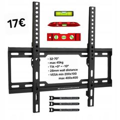 Tv Bracket Wall Mount Flat Tilt 32-70"