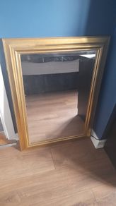 Gold frame mirror