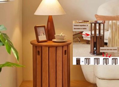 Stacking nest of tables stools Dining, Makeup Stool, Bedside Table, or Small Side Table.