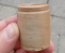 Vintage stoneware ink bottle