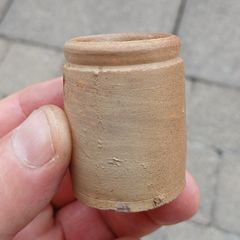 Vintage stoneware ink bottle
