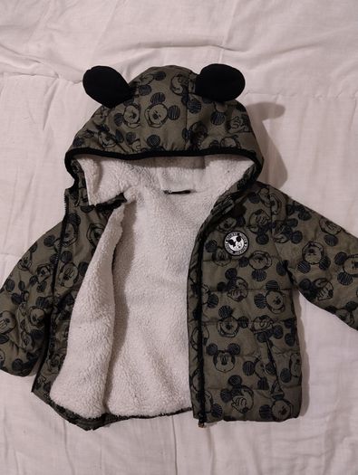 Disney Mickey Mouse Warm Fleece Lined Hooded Jacket