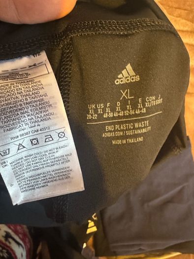 Brand new Adidas aero ready black side logo leggings women size XL UK18 EU46 Postage included